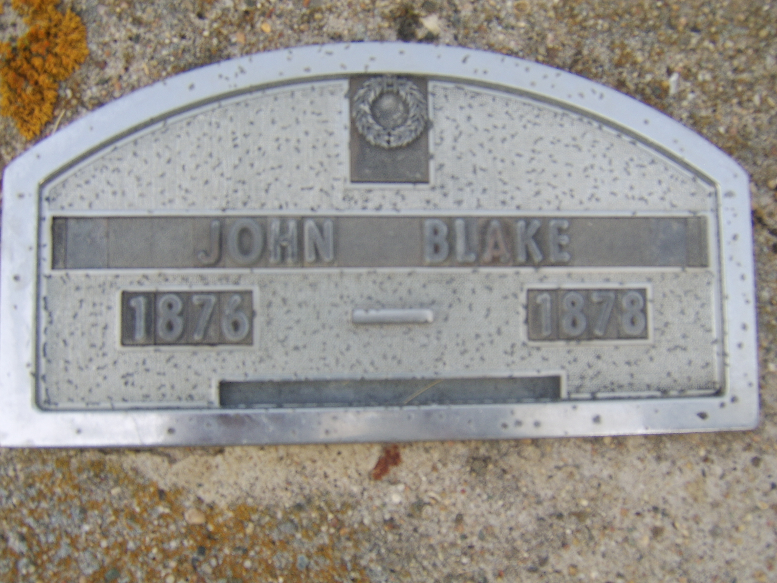 Photo of headstones/John Blake 1876-1878 hdstn Winslow cem Iowa